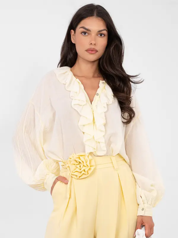 Factory Price Rumena bluza z volančki