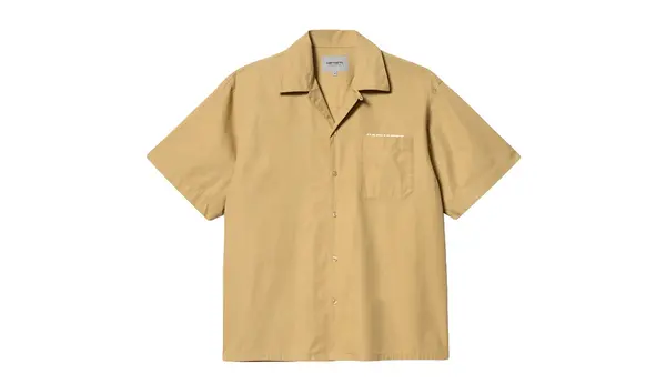 Carhartt Wip Rumena majica z napisom Carhartt WIP