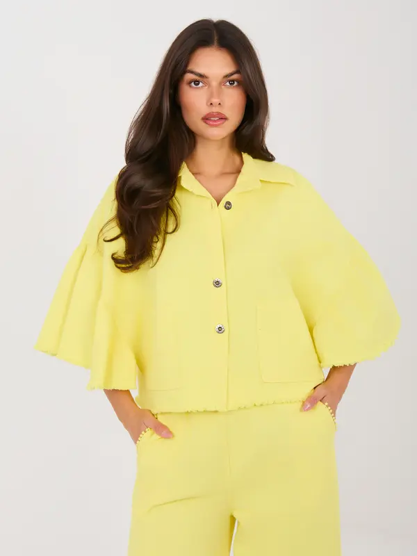 RUE PARIS Rumena prešita jakna