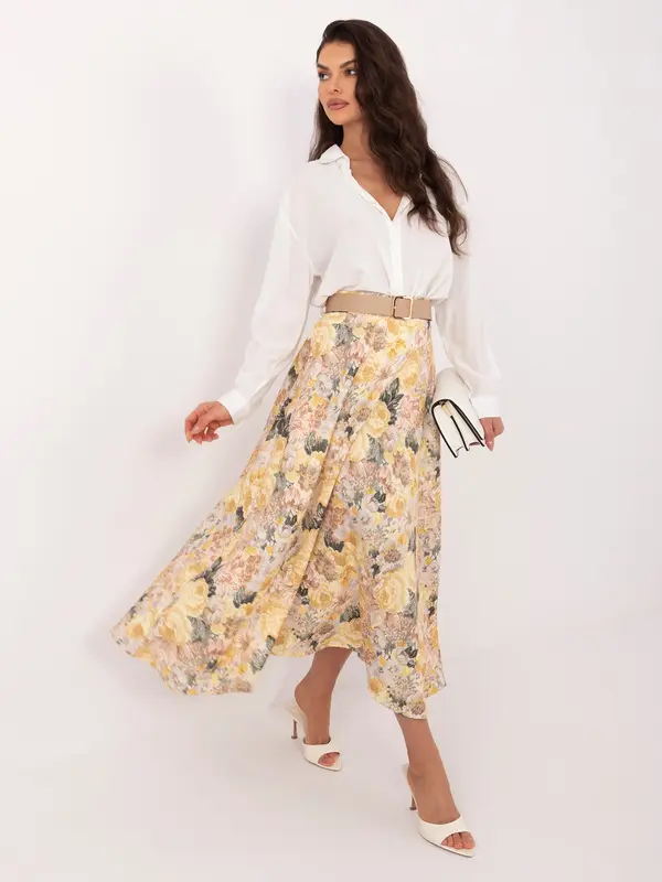 RUE PARIS Rumeno razširjeno krilo s črto