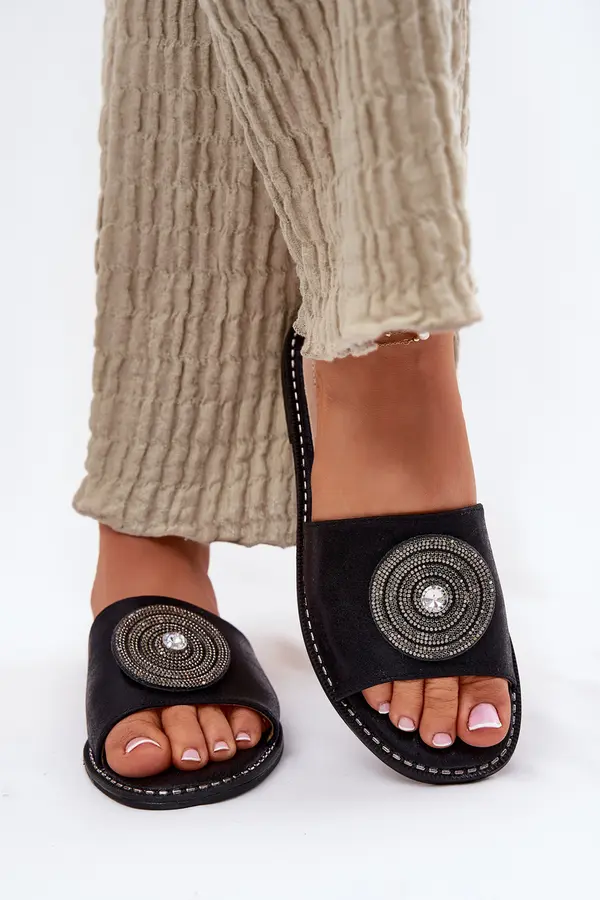 S. BARSKI S. BARSKI Ladies Flat Sandals With Decoration S.Barski