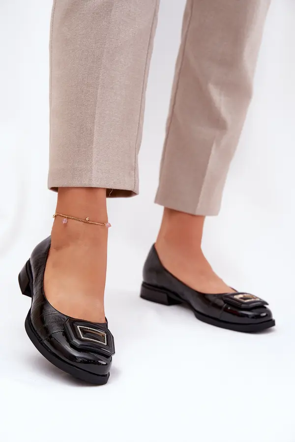 S. BARSKI S. BARSKI Leather Ballerinas With Decoration D&A