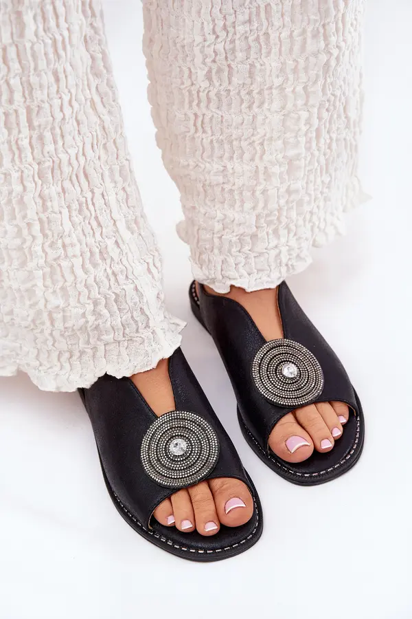 S. BARSKI S. BARSKI Shiny Women's Sandals With Decorative Detail S.Barski