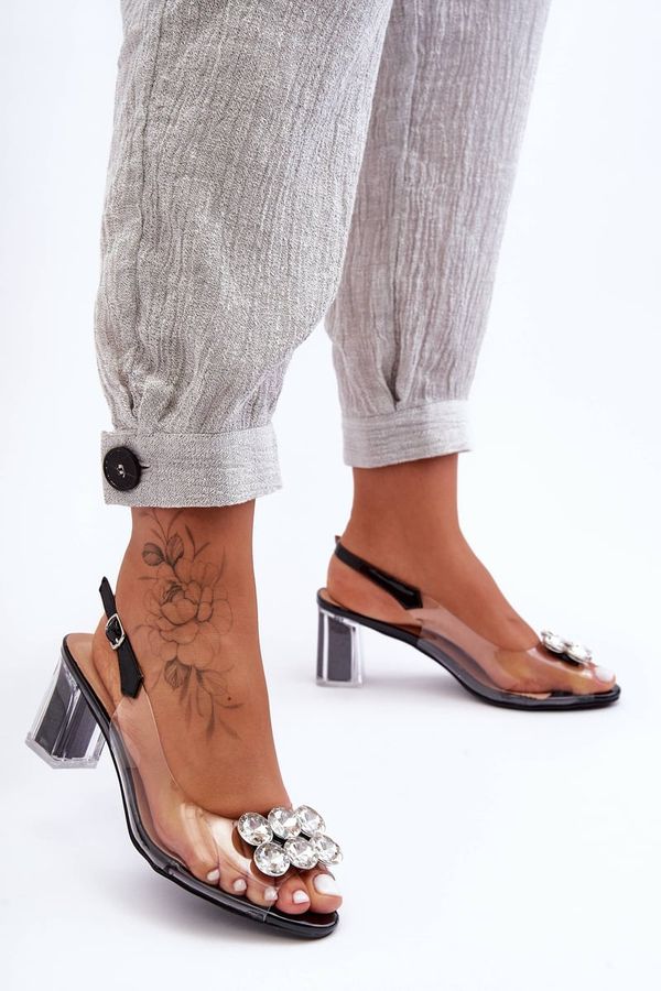 S. BARSKI S. BARSKI Transparent Heels Sandals Black SBarski