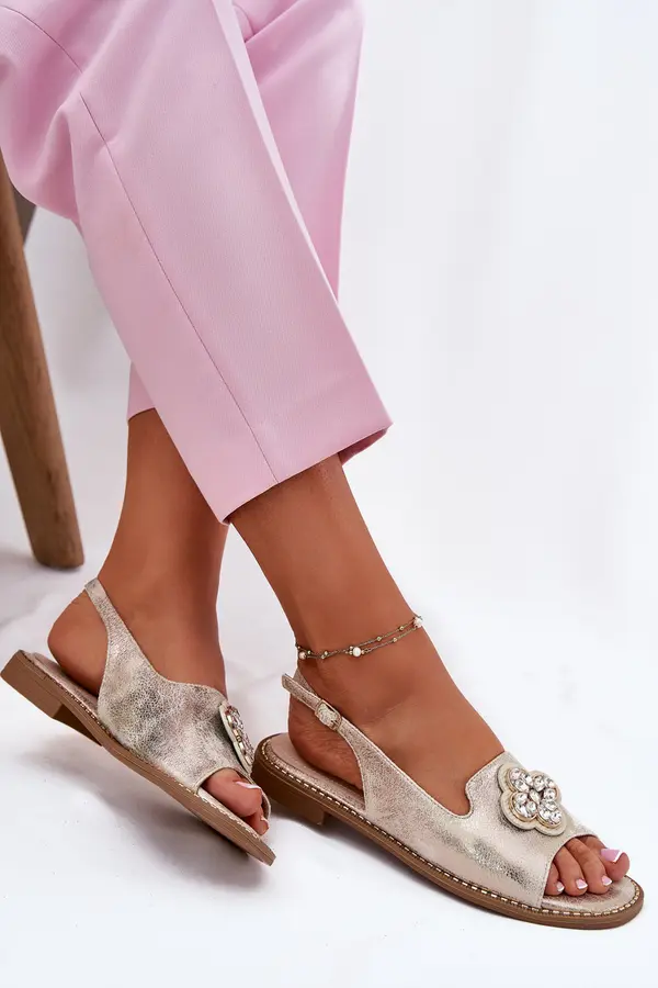 S. BARSKI S. BARSKI Women Sandals On Flat Heel With Decorative Detail S.Barski