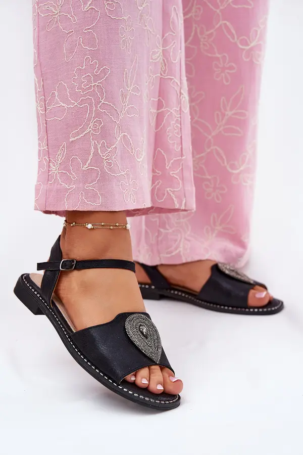 S. BARSKI S. BARSKI Women's Flat Sandals With Decoration S.Barski