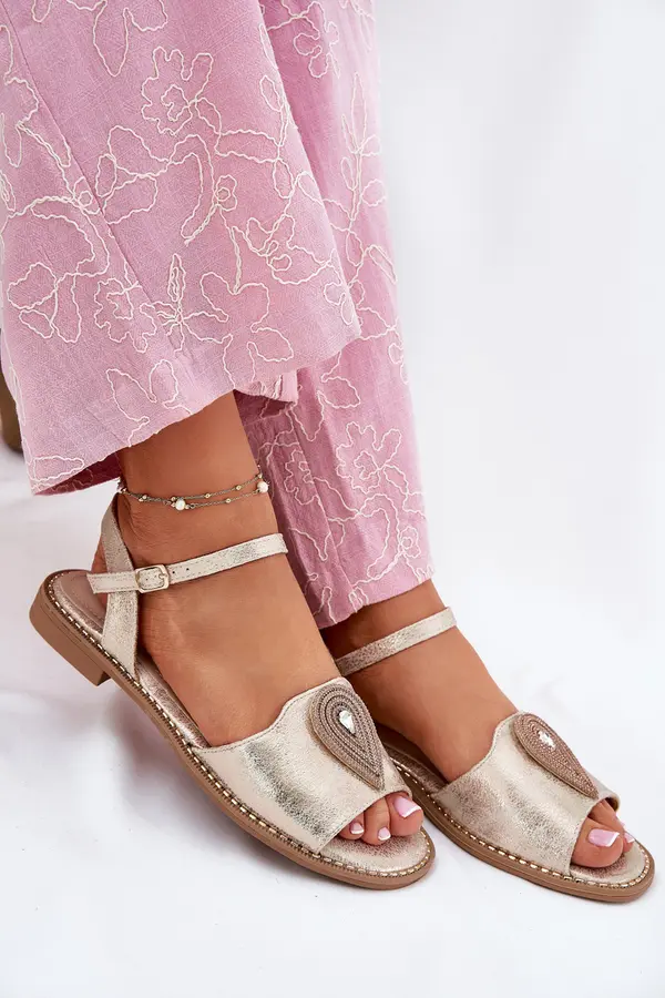 S. BARSKI S. BARSKI Women's Flat Sandals With Decoration S.Barski