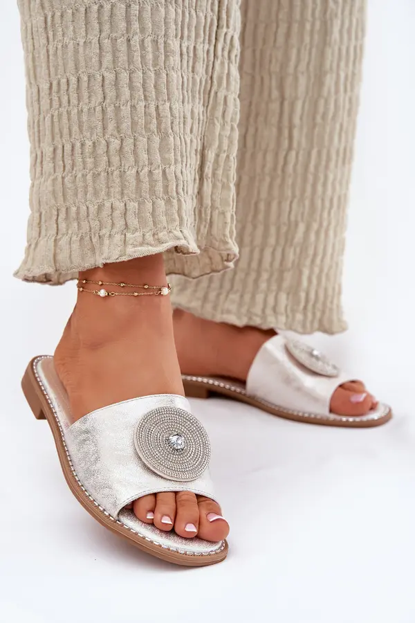 S. BARSKI S. BARSKI Women's Flat Sandals With Decoration S.Barski