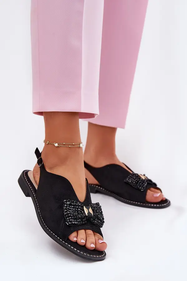 S. BARSKI S. BARSKI Women's Sandals With Bow On Flat Heel S.Barski