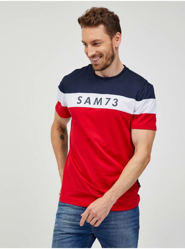 SAM73 SAM73 Modra in rdeča majica SAM 73 Kavix - moški