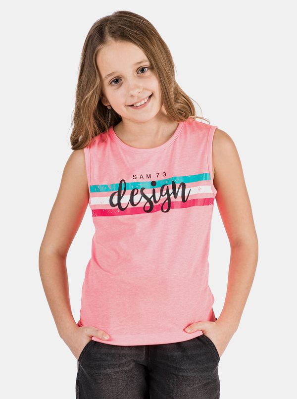 SAM73 SAM73 Pink Girls' Top with Printed SAM 73 - Girls