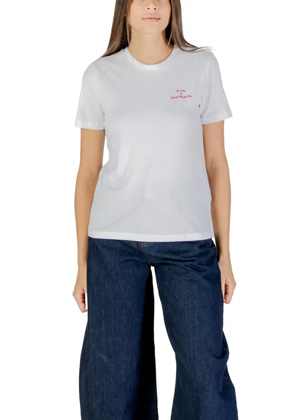 Only Samo bela majica s kratkimi rokavi