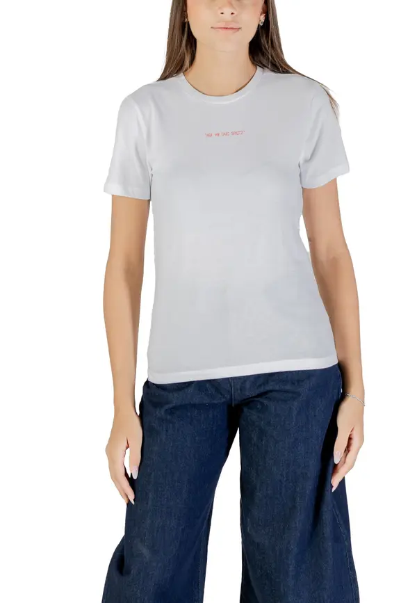 Only Samo bela majica s kratkimi rokavi