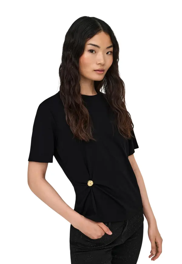 Only Samo črna majica s kratkimi rokavi