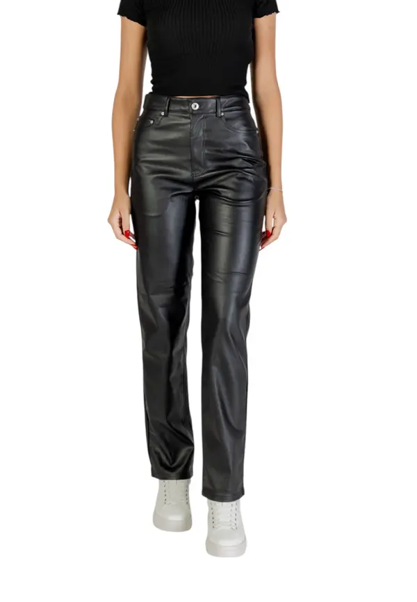 Only Samo črne usnjene hlače