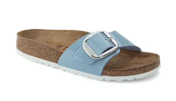 Birkenstock Sandali - Birkenstock Madrid Big Buckle Birko-Flor Narrow Fit Blue Modra
