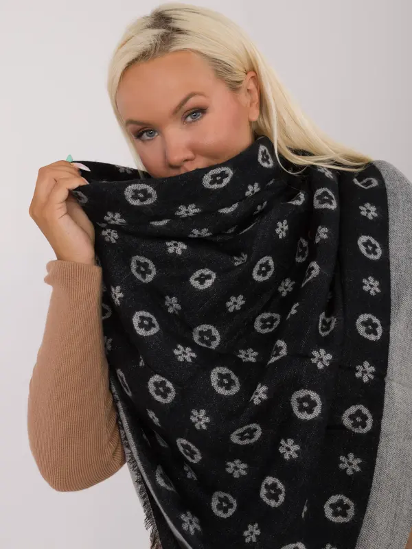 Factory Price Scarf-AT-SZ-1701.61-grey-black