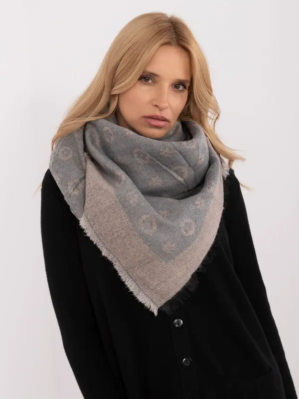Factory Price Scarf-AT-SZ-1701.61-Grey-Pink