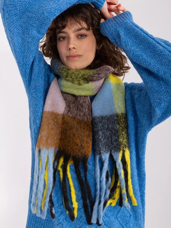 Wool Fashion Italia Scarf-AT-SZ-2311501.90-black-yellow