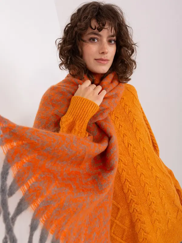 Wool Fashion Italia Scarf-AT-SZ-23125.75-bright orange