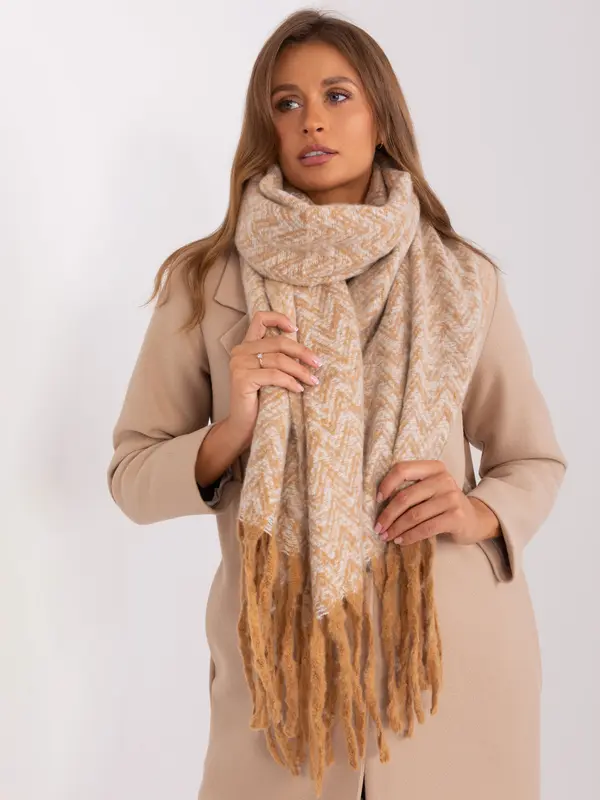 Wool Fashion Italia Scarf-AT-SZ-23125.75-light camel