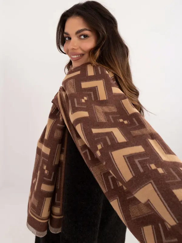Wool Fashion Italia Scarf-AT-SZ-23158.32-brown