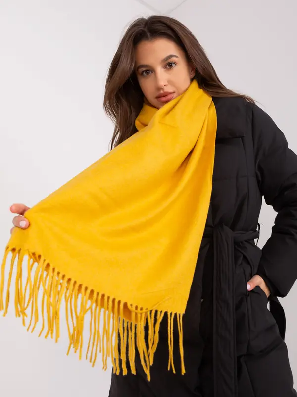 Wool Fashion Italia Scarf-AT-SZ-23185.90P-dark yellow