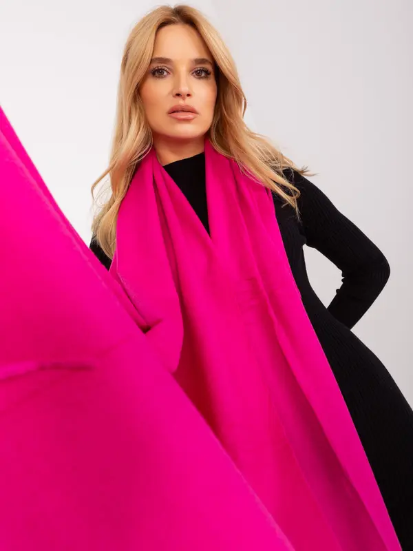 Wool Fashion Italia Scarf-AT-SZ-23185.93P-fuchsia