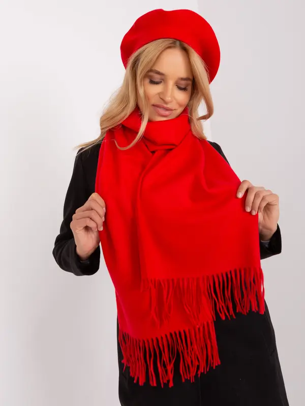 Wool Fashion Italia Scarf-AT-SZ-23185.93P-red