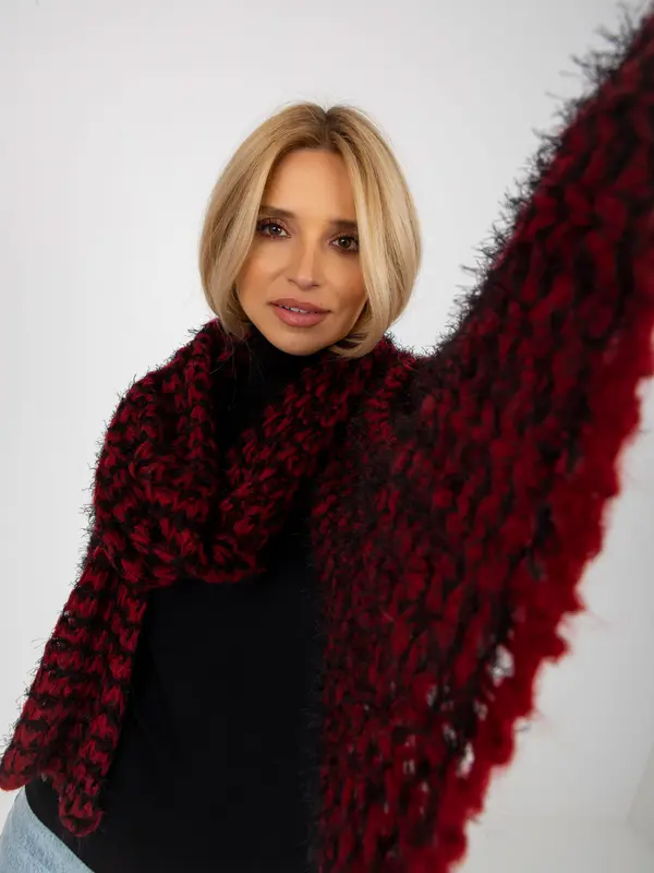 Factory Price Scarf-AT-SZ-3710.88-black-red