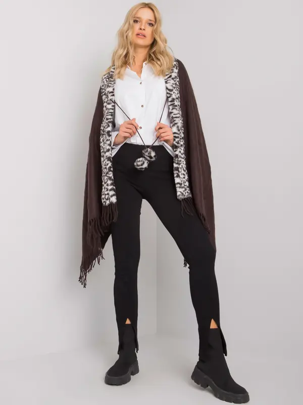 Factory Price Scarf-AT-SZ-BF48420-white-brown