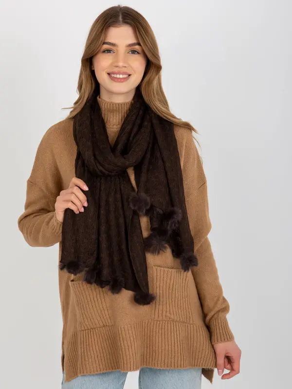 Factory Price Scarf-AT-SZ-E-318.57P-dark brown