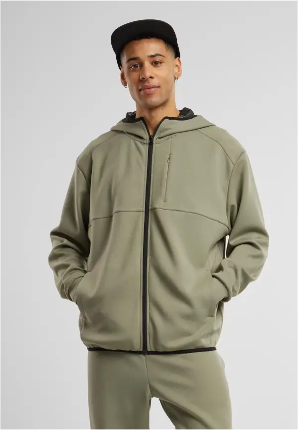 Urban Classics Scuba Zip Pocket Hoody palegreen