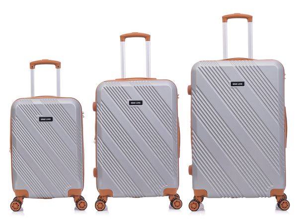 Semiline Semiline Unisex's 3-in-1 ABS Suitcases Set T5849-0