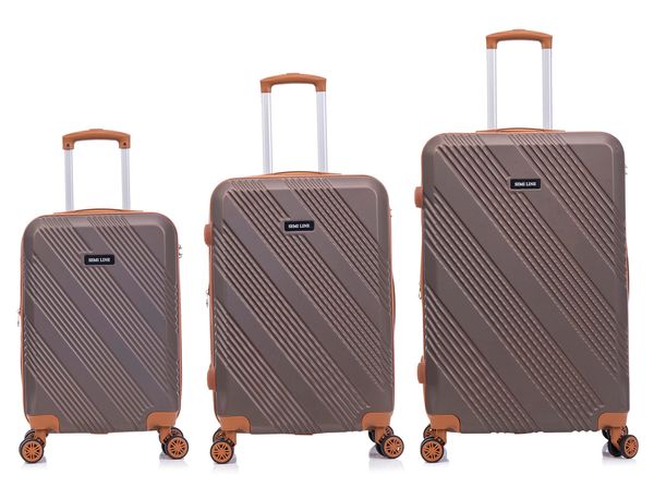 Semiline Semiline Unisex's 3-in-1 ABS Suitcases Set T5850-0