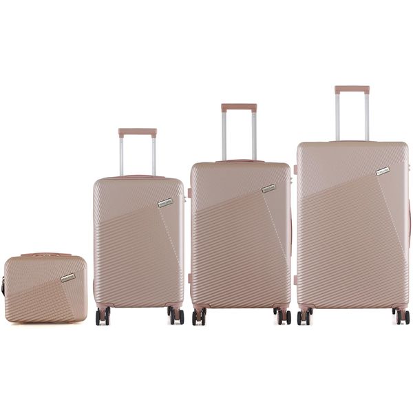 Semiline Semiline Unisex's 3-in-1 ABS Suitcases Set+Toiletry Bag T5758-0