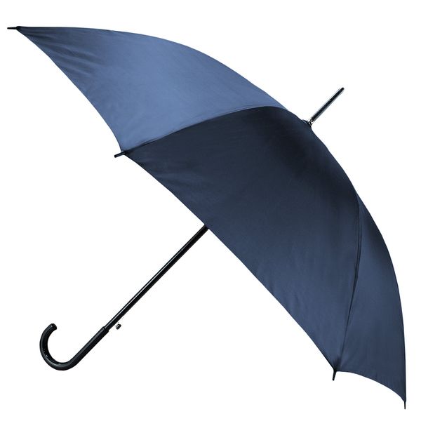 Semiline Semiline Unisex's Long Semi-Automatic Umbrella With A Wrap-Around Handle L2037-1 Navy Blue