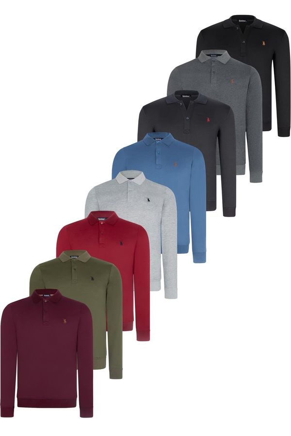 dewberry SET OF EIGHT V4007 DEWBERRY MEN'S SWEATSHIRT-BLACK-NAVY-ANTHRACITE-GRAY-BURGUNDY-INDIGO-KHAKI-PURPLE