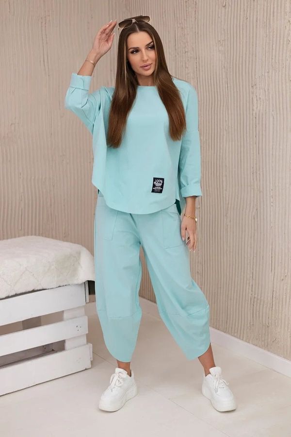 Kesi Set of new punto mint sweatshirt pants