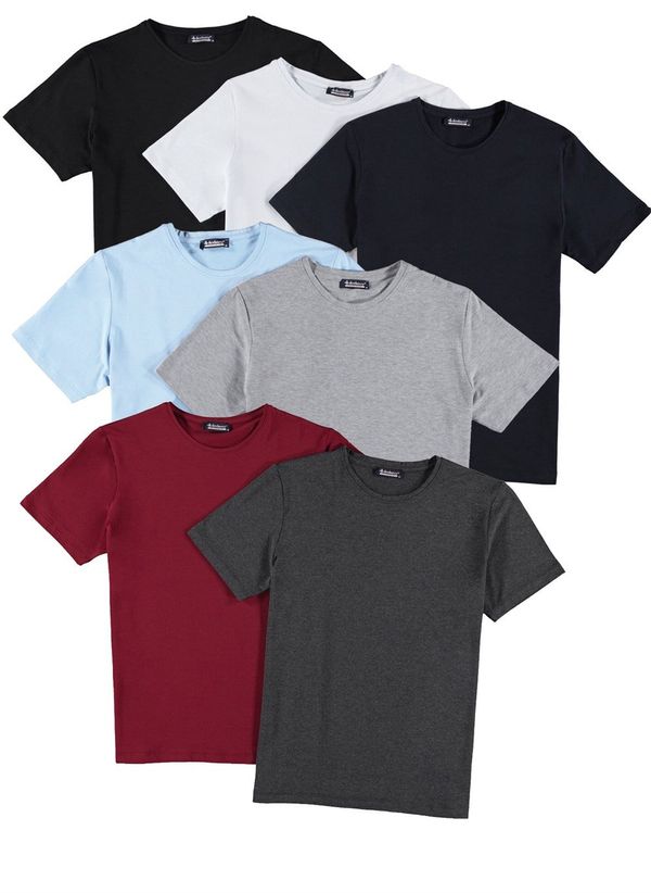 dewberry SET OF SEVEN T8569 DEWBERRY BICYCLE COLLAR T-SHIRT-BLACK-NAVY-WHITE-GREY-BLUE-ANTHRACITE-BURGUNDY