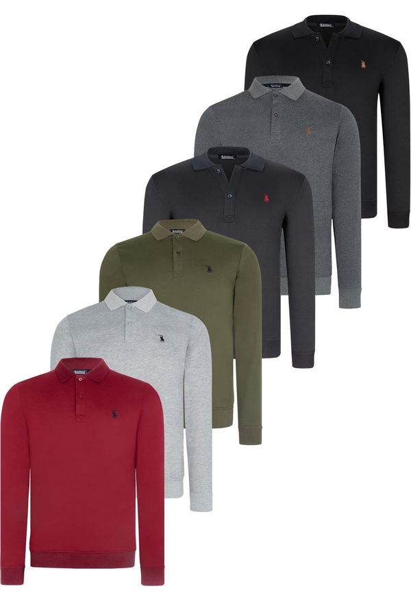 dewberry SET OF SIX V4007 DEWBERRY MEN'S SWEATSHIRT-BLACK-NAVY-ANTHRACITE-GREY-BURGUNDY-KHAKI