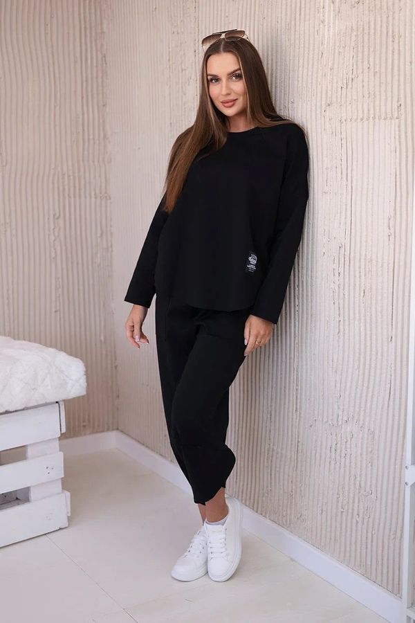 Kesi Set of sweatshirt and pants punto Black