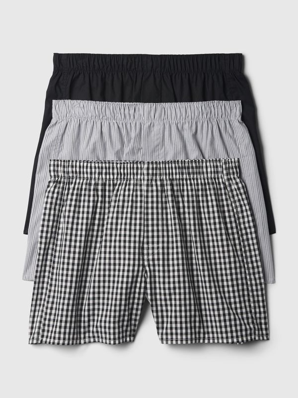 GAP Set of three men's boxer shorts in grey and black GAP