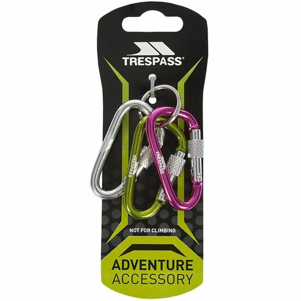 Trespass Set of three Trespass Lockx carabiners