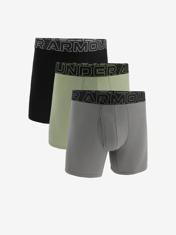 Under Armour Set of three Under Armour M UA Perf Cotton 6in boxer shorts