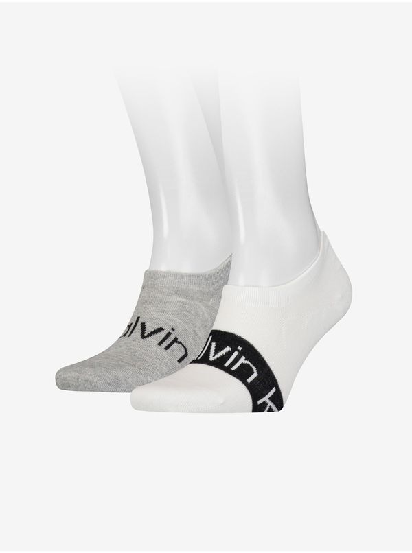Calvin Klein Set of two pairs of men's socks in gray and white Calvin Klein Und - Men