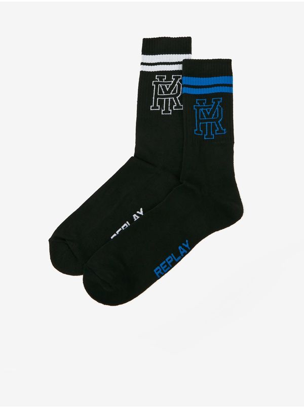 Replay Set of two pairs of socks in black Replay - Men