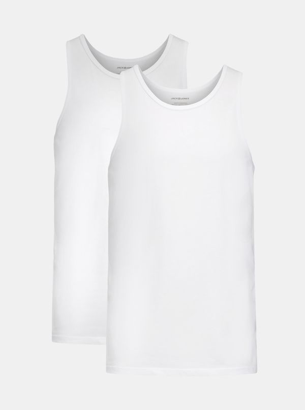 Jack & Jones Set of two white basic tank tops Jack & Jones - Men