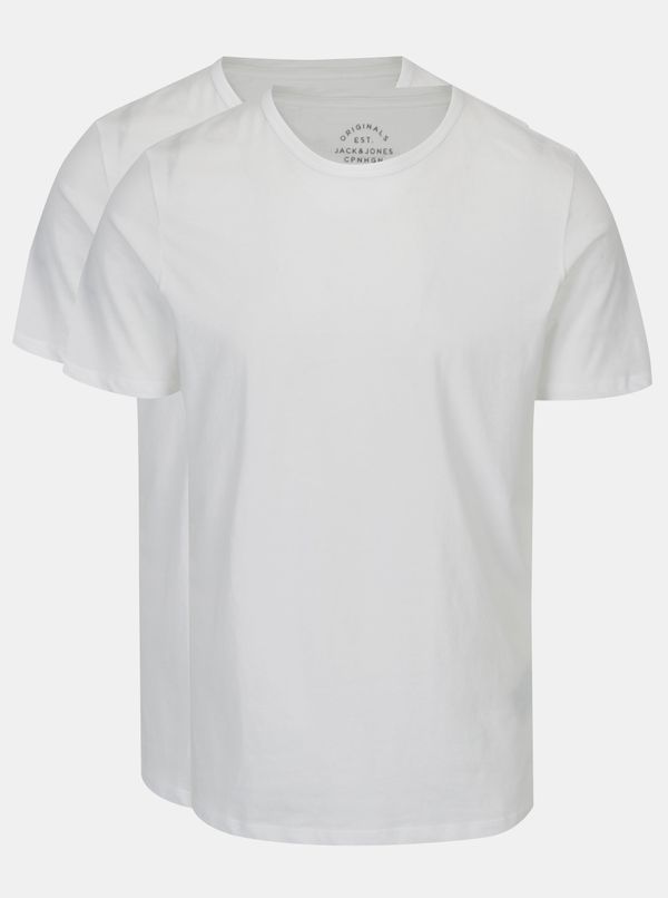 Jack & Jones Set of two white men's short sleeve T-shirts Jack & Jones B - Men