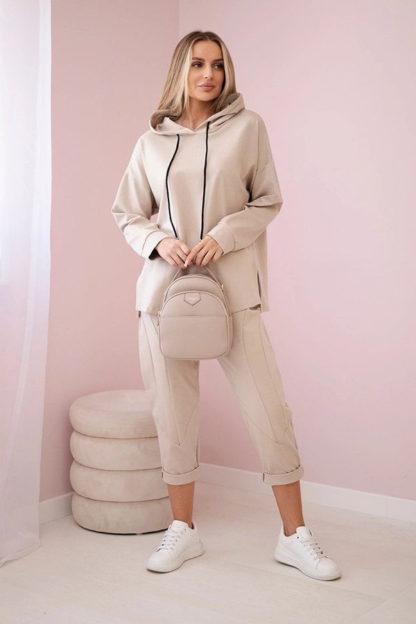 Kesi Set Punto Milano winter hoodie + pants beige